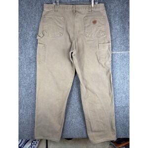 Carhartt Men's 38x34 B11 CBR Duck Canvas Brown Work Dungaree Carpenter Pants